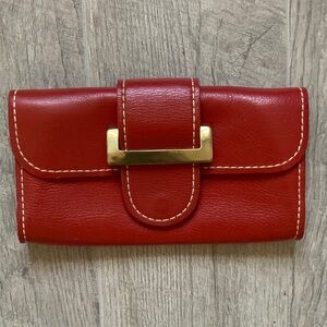 Vintage Roger Van S Red Orange Clutch